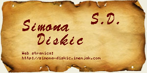 Simona Diskić vizit kartica